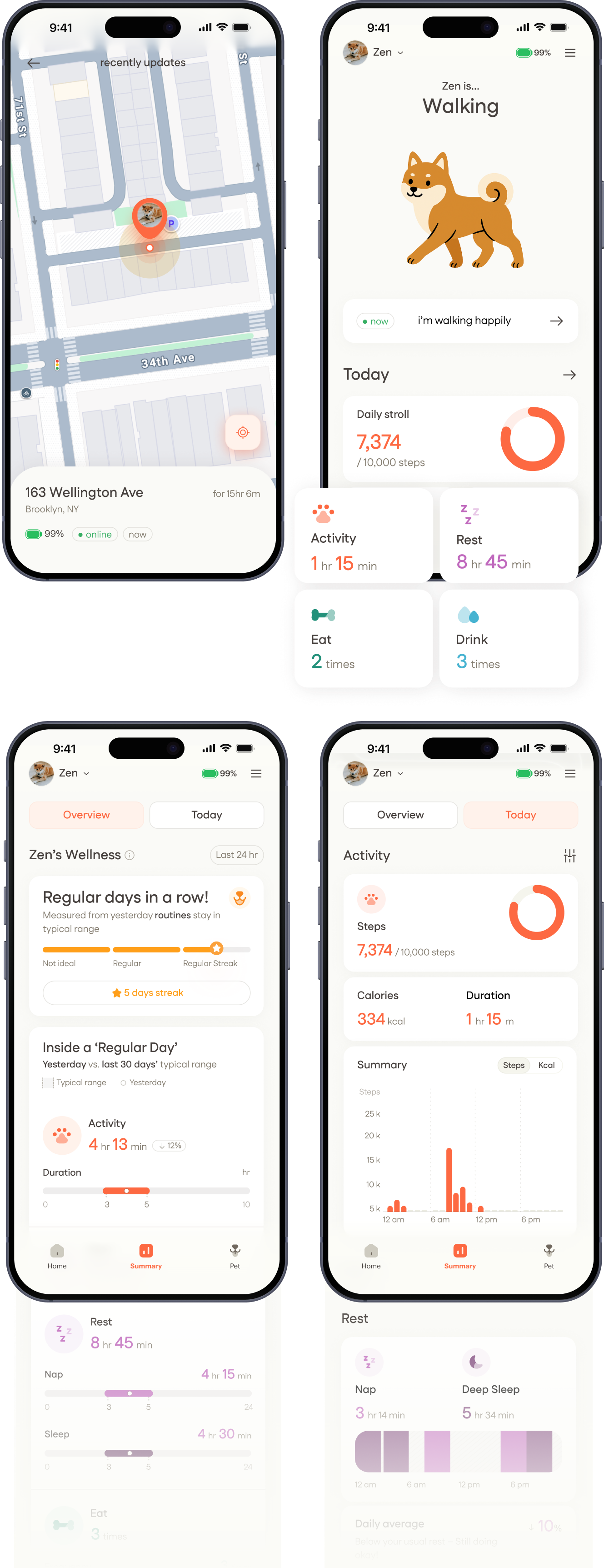 Smart pet collar & app